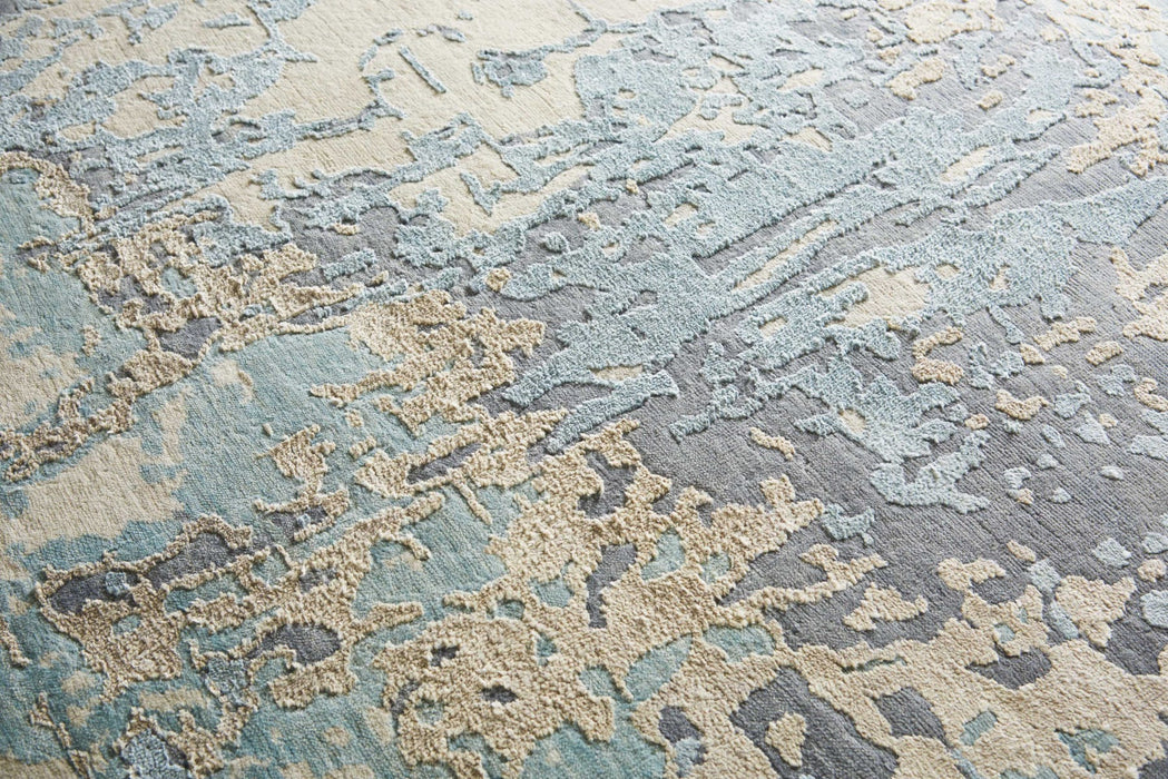 Christopher Guy Wool & Silk Chic Grey CGS26 Wool Blend Contemporary Area Rug - 6 Ft x Round
