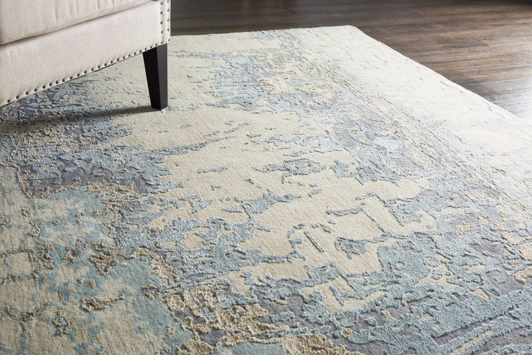 Christopher Guy Wool & Silk Chic Grey CGS26 Wool Blend Contemporary Area Rug - 12 Ft x Square