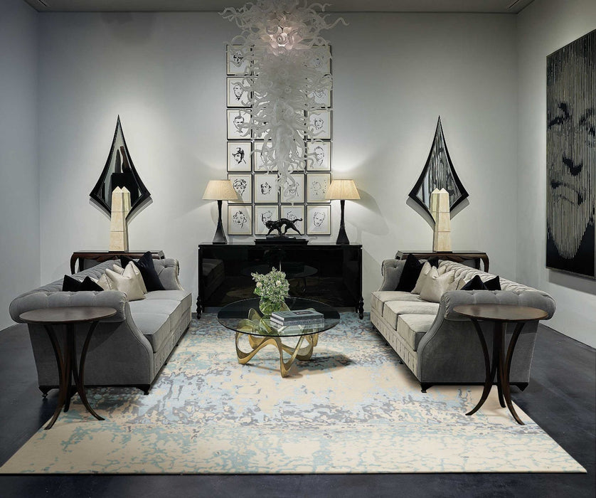 Christopher Guy Wool & Silk Chic Grey CGS26 Wool Blend Contemporary Area Rug - 6 Ft x Round
