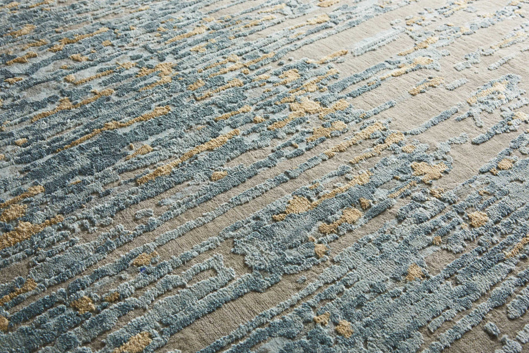 Christopher Guy Wool & Silk Zinc Paloma CGS27 Wool Blend Contemporary Area Rug - 12 Ft x Round