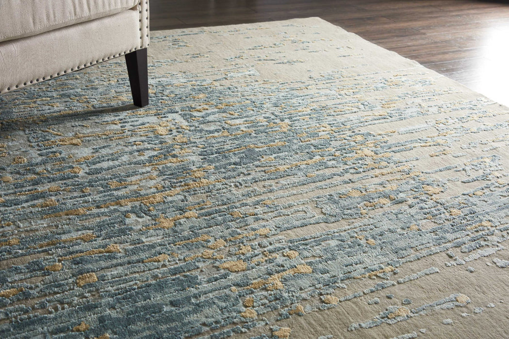 Christopher Guy Wool & Silk Zinc Paloma CGS27 Wool Blend Contemporary Area Rug - 12 Ft x Square