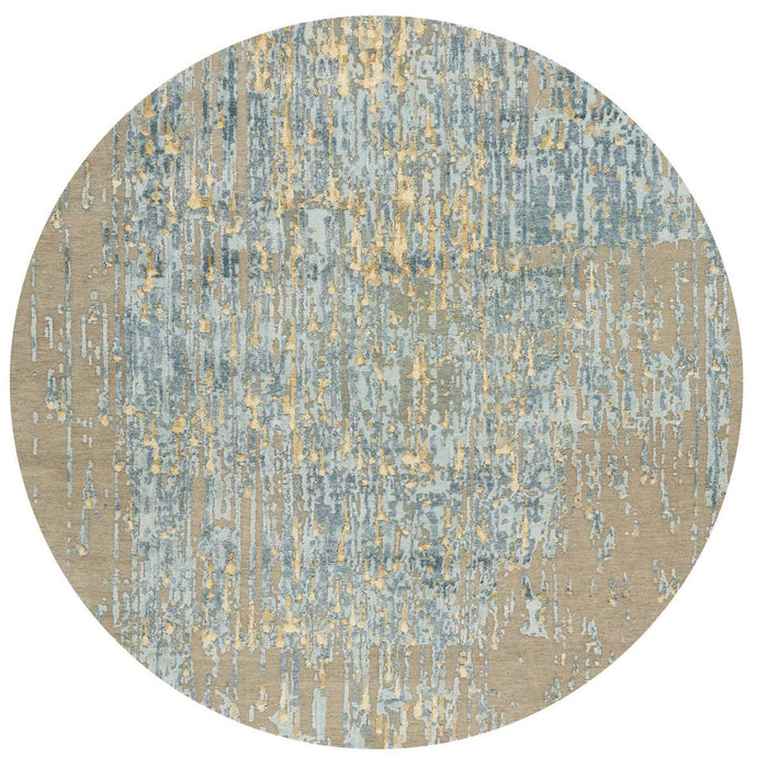 Christopher Guy Wool & Silk Zinc Paloma CGS27 Wool Blend Contemporary Area Rug - 6 Ft x Round