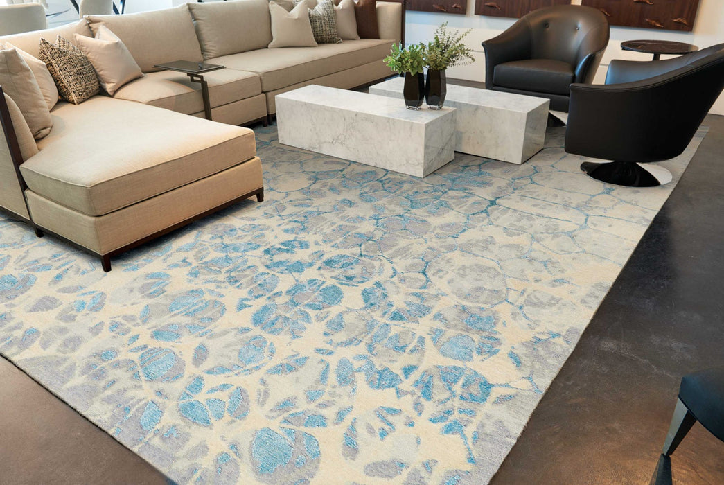 Christopher Guy Wool & Silk Birch CGS28 Wool Blend Contemporary Area Rug - 12 Ft x Round