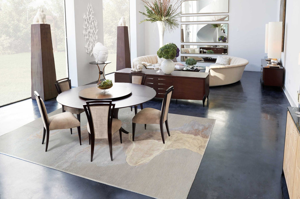 Christopher Guy Wool & Silk Ash CGS29 Wool Blend Contemporary Area Rug - 8 Ft x Square