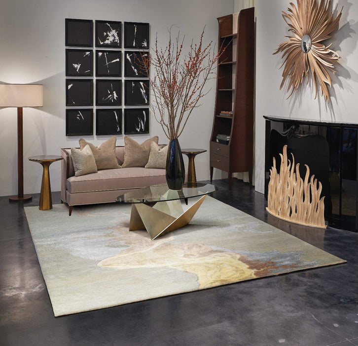 Christopher Guy Wool & Silk Ash CGS29 Wool Blend Contemporary Area Rug - 12 Ft x Square