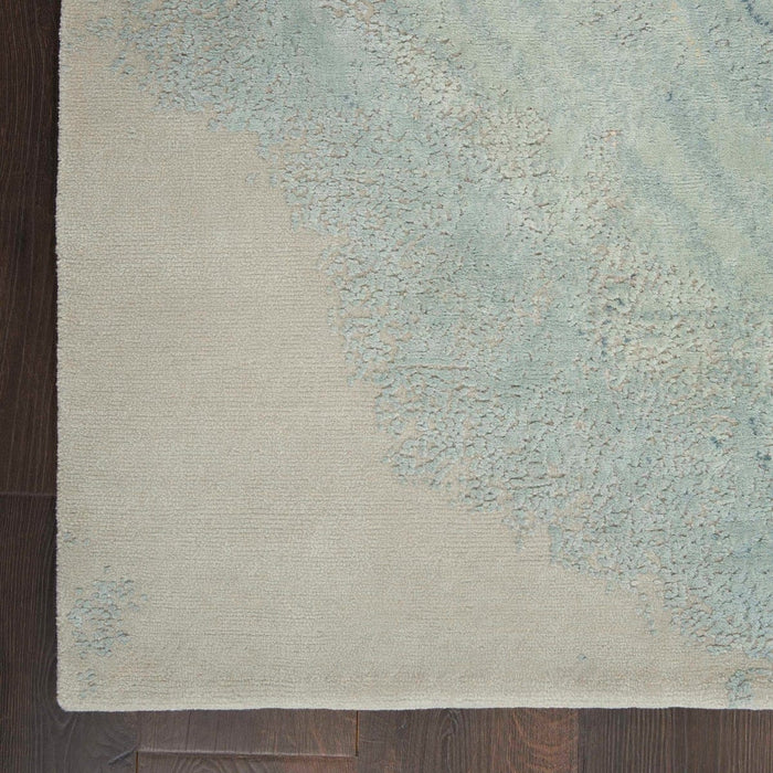 Christopher Guy Wool & Silk Beige Seafoam CGS30 Wool Contemporary Area Rug - 10 Ft x Round