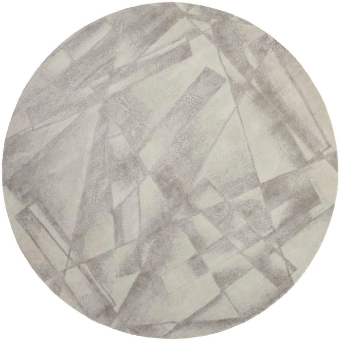 Christopher Guy Wool & Silk Grey CGS32 Wool Contemporary Area Rug - 8 Ft x Square