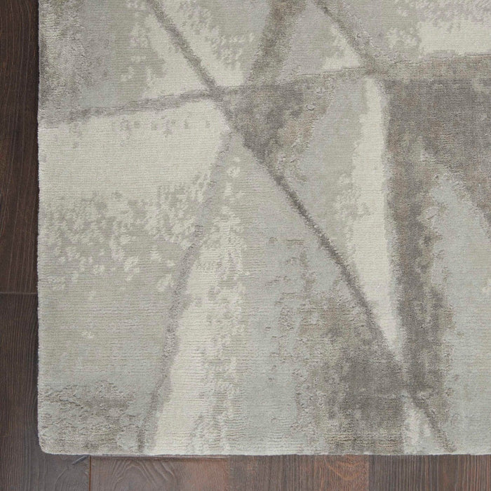 Christopher Guy Wool & Silk Grey CGS32 Wool Contemporary Area Rug - 8 Ft x Square