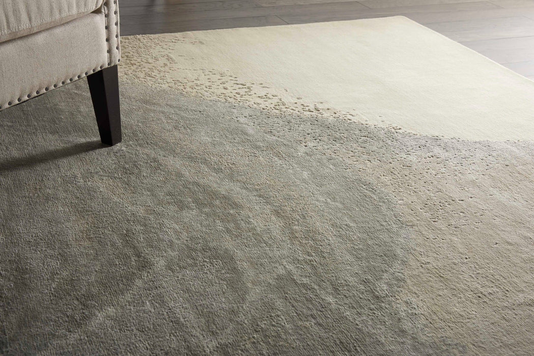 Christopher Guy Wool & Silk Ivory Grey CGS33 Wool Area Rug - 12 Ft x Square