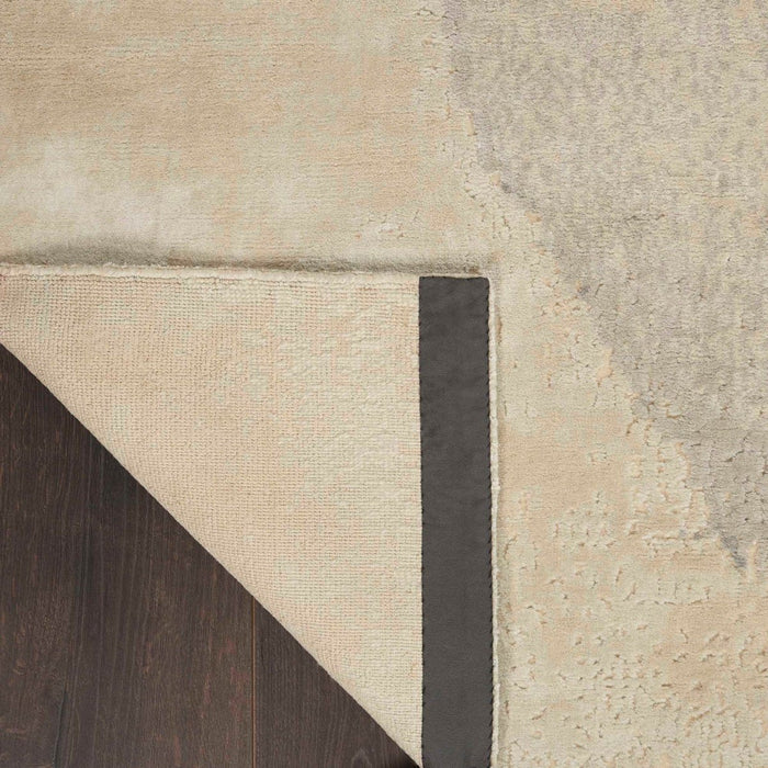 Christopher Guy Wool & Silk Ivory Grey CGS33 Wool Area Rug - 12 Ft x Round