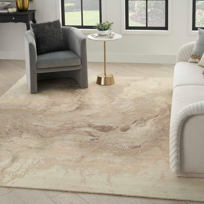Christopher Guy Wool & Silk Sand CGS35 Wool Blend Contemporary Area Rug - 12 Ft x Square