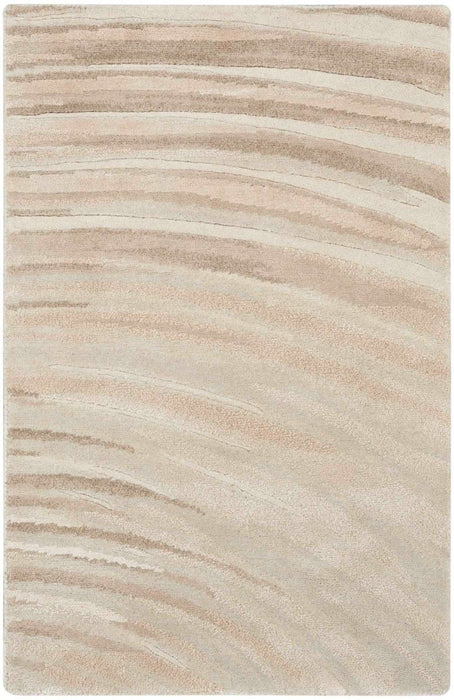 Christopher Guy Wool & Silk Ivory Sand CGS39 Wool Blend Contemporary Area Rug - 8 Ft x Round