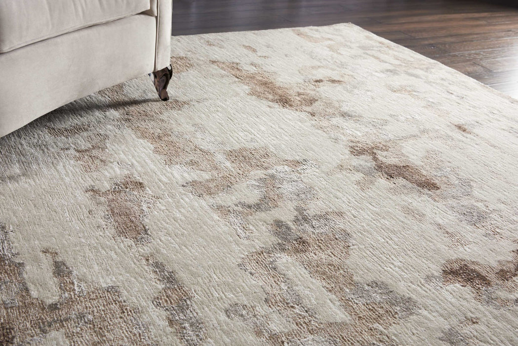 Christopher Guy Wool Natural CGW05 Wool Blend Contemporary Area Rug - 12 Ft x Round