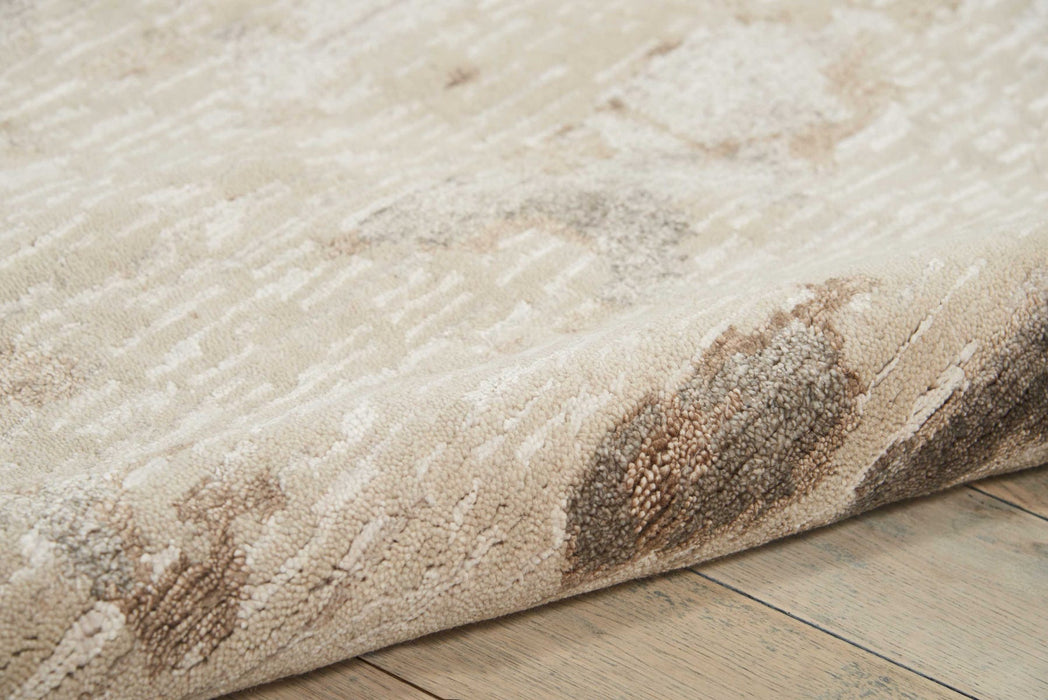 Christopher Guy Wool Natural CGW05 Wool Blend Contemporary Area Rug - 6 Ft x Round