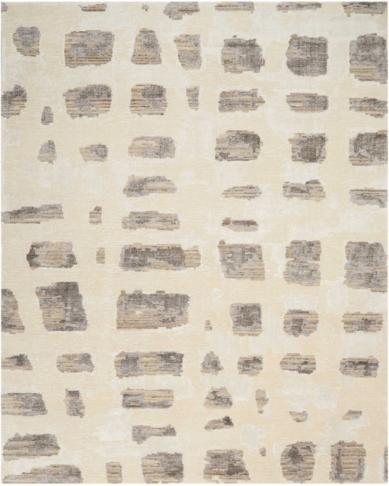 Christopher Guy Wool Marble White Misted Morning CGW12 Wool Blend Contemporary Area Rug - 12 Ft x Square