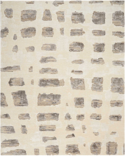 Christopher Guy Wool Marble White Misted Morning CGW12 Wool Blend Contemporary Area Rug - 10 Ft x 14 Ft