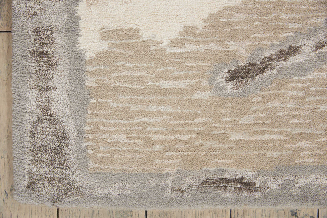 Christopher Guy Wool Eggshell Misted Morning CGW16 Wool Blend Contemporary Area Rug - 12 Ft x Round