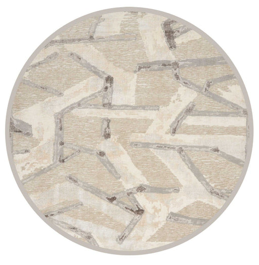 Christopher Guy Wool Eggshell Misted Morning CGW16 Wool Blend Contemporary Area Rug - 8 Ft x Round