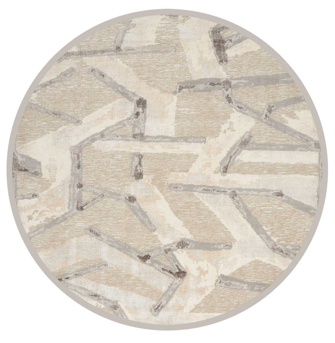 Christopher Guy Wool Eggshell Misted Morning CGW16 Wool Blend Contemporary Area Rug - 12 Ft x Round