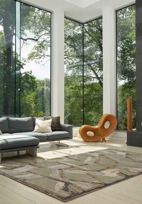 Christopher Guy Wool Silver CGW16 Wool Blend Contemporary Area Rug - 12 Ft x Round