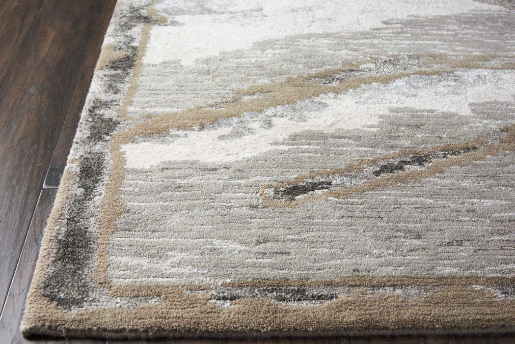 Christopher Guy Wool Silver CGW16 Wool Blend Contemporary Area Rug - 12 Ft x Round