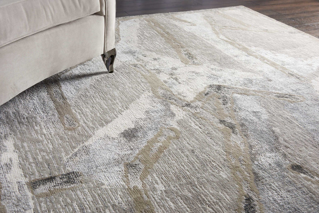 Christopher Guy Wool Silver CGW16 Wool Blend Contemporary Area Rug - 12 Ft x Square