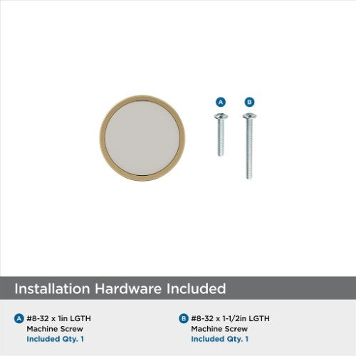 Oberon Zinc & Acrylic Champagne Bronze / Frosted Acrylic Cabinet Knob 3