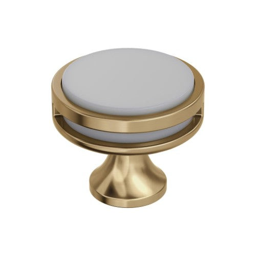 Oberon Zinc & Acrylic Champagne Bronze / Frosted Acrylic Cabinet Knob 1