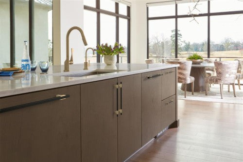 Urbanite Zinc & Aluminum Champagne Bronze / Matte Black Appliance Pull 6
