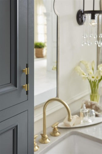 Urbanite Zinc & Aluminum Champagne Bronze / Matte Black Cabinet Pull 19
