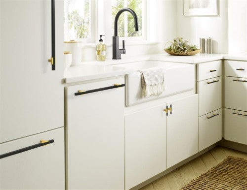 Urbanite Zinc & Aluminum Champagne Bronze / Matte Black Cabinet Pull 16