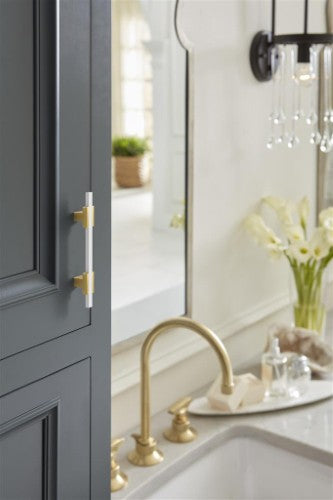 Urbanite Zinc & Aluminum Champagne Bronze / White Cabinet Pull 20