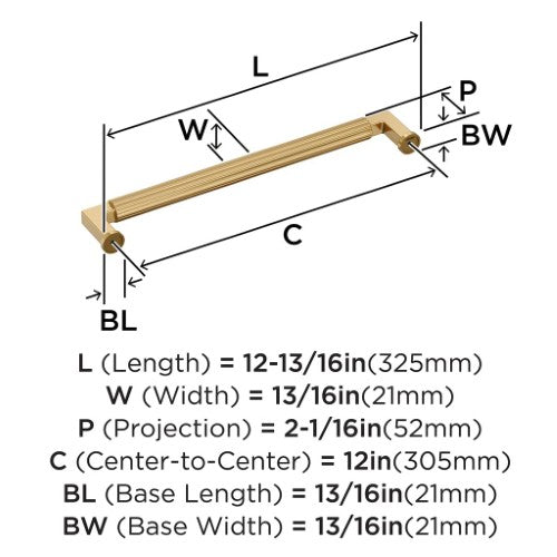 Ballard Zinc Champagne Bronze Appliance Pull 3