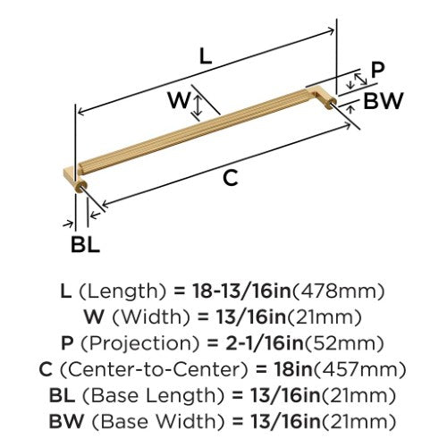Ballard Zinc Champagne Bronze Appliance Pull 4