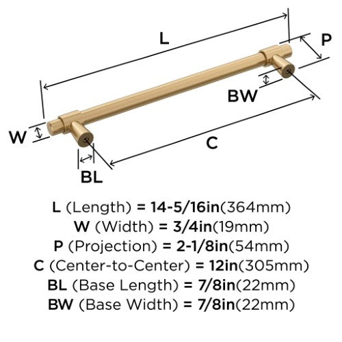 Destine Zinc Champagne Bronze Appliance Pull 3