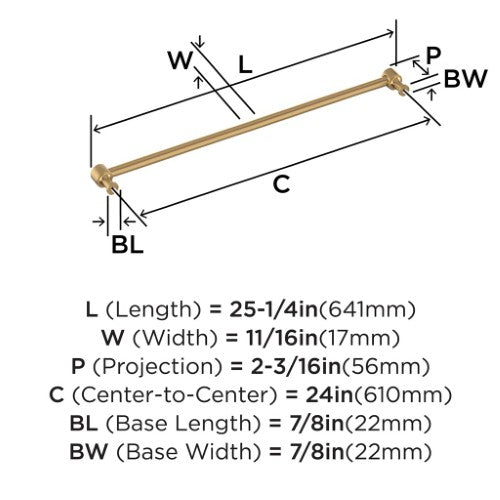 Dupont Circle Zinc Champagne Bronze Appliance Pull 6
