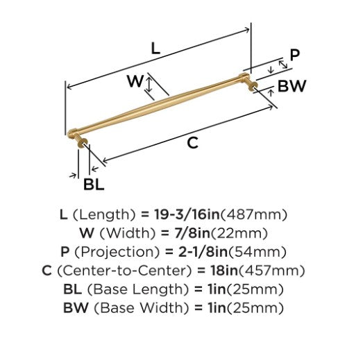 Enlivity Zinc Champagne Bronze Appliance Pull 4