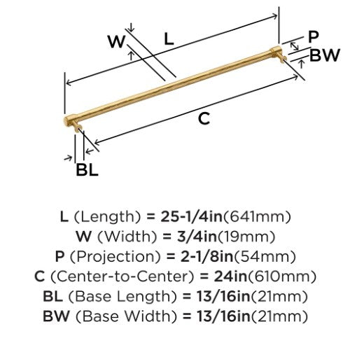 Fairfax Zinc Champagne Bronze Appliance Pull 6