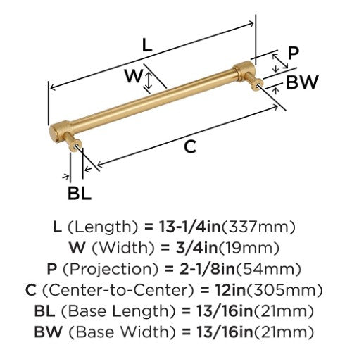 Faraday Zinc Champagne Bronze Appliance Pull 3
