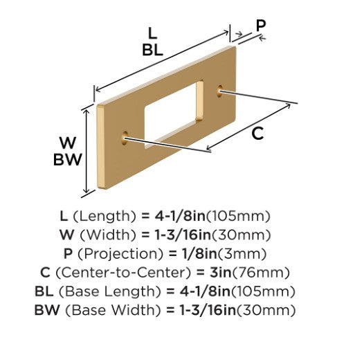 Medora Zinc Champagne Bronze Cabinet Backplate 14