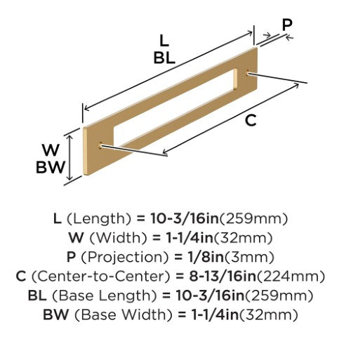 Medora Zinc Champagne Bronze Cabinet Backplate 11