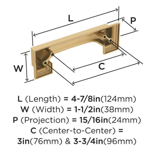 Appoint Zinc Champagne Bronze Cabinet Pull 4