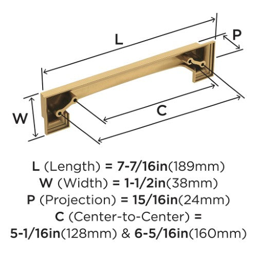 Appoint Zinc Champagne Bronze Cabinet Pull 5