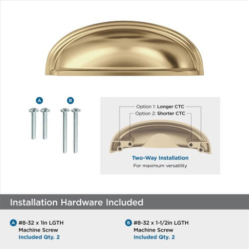 Ashby Zinc Champagne Bronze Cabinet Pull 3