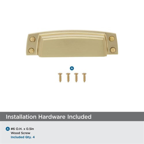 Highland Ridge Zinc Champagne Bronze Cabinet Pull 3