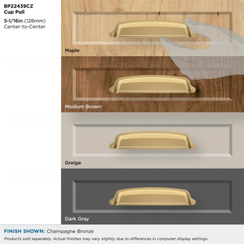 Stature Zinc Champagne Bronze Cabinet Pull 6