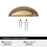 Ravino Zinc Champagne Bronze Cabinet Pull 3
