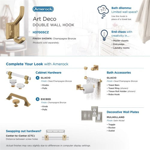Aliso Zinc Champagne Bronze Hook 9