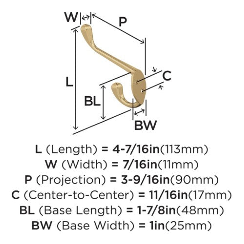 Noble Zinc Champagne Bronze Hook 2
