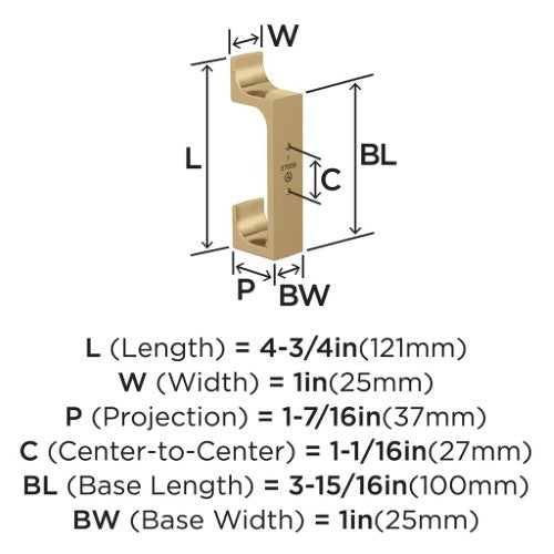 Bray Zinc Champagne Bronze Hook 2